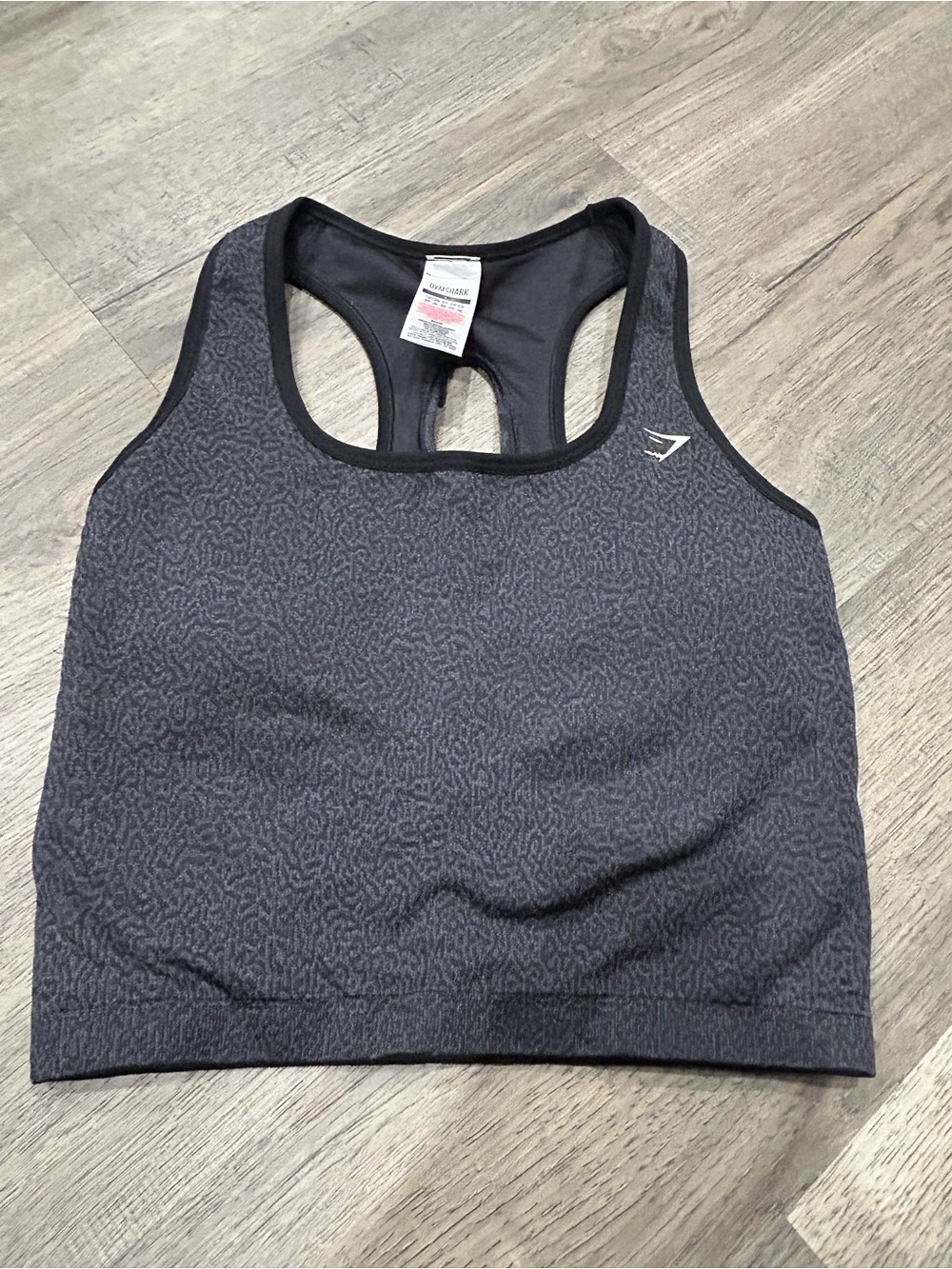 Gymshark Dark Gray Racerback Sports Bra
